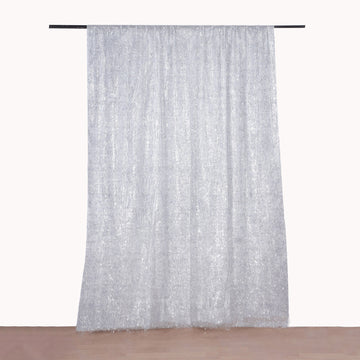 Elevate Your Event with the Silver Metallic Fringe Backdrop