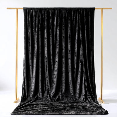 Black velvet backdrop with gold frame for photography