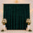 Elegant emerald green velvet backdrop with gold frame and floral decor