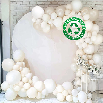 Biodegradable eco-friendly balloon arch decor for events