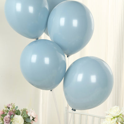 Light blue balloons tied together for a festive celebration.