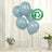 Blue biodegradable balloons in a studio-style shot.