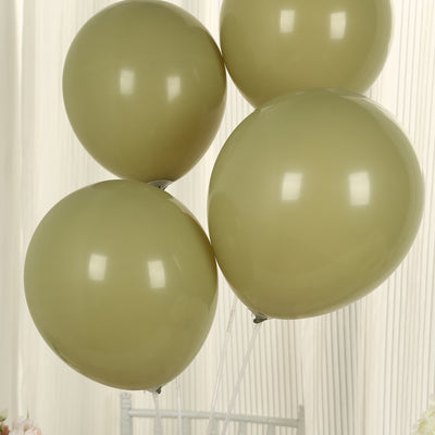 Green balloons tied together for festive celebrations.