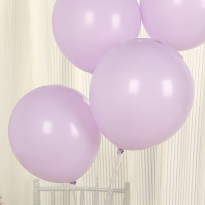 Lavender balloons in a festive arrangement