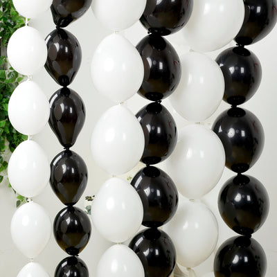 Black and white balloon garland for decorations
