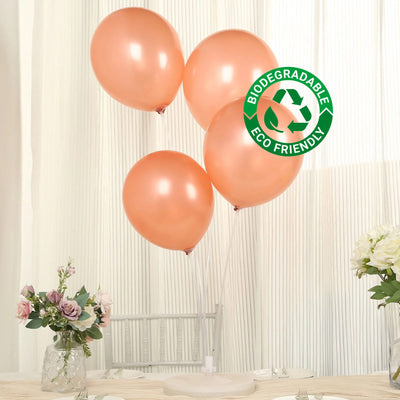 Peach biodegradable balloons for eco-friendly celebrations