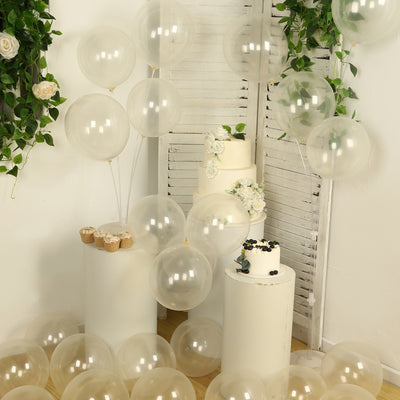 Clear balloons for celebrations, perfect for parties and events.