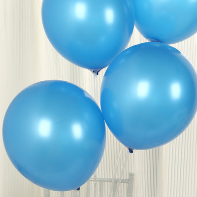 Blue balloons tied together for celebration or decoration.