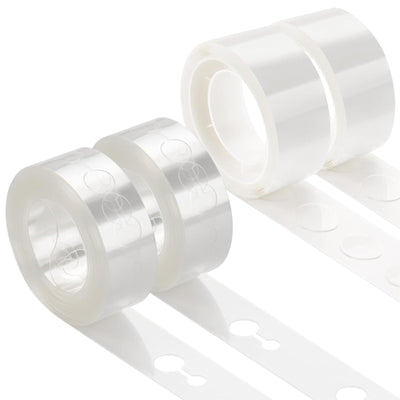Clear adhesive tape rolls in various sizes for versatile use.