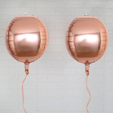 Add a Touch of Elegance with Rose Gold Sphere Balloons