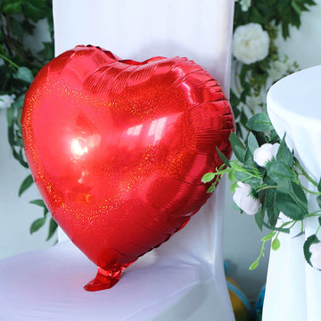 Create a Magical Atmosphere with Metallic Red Heart Mylar Foil Balloons