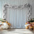Silver balloon chain arch decoration for events and parties.