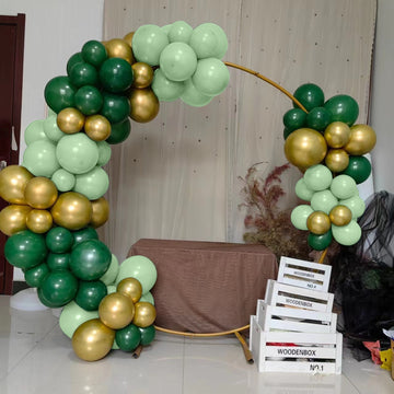 Create a Lush and Sophisticated Paradise with the Assorted Gold Green DIY Balloon Garland Kit
