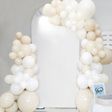 Elevate Your Event Decor with the White and Beige Balloon Garland Kit