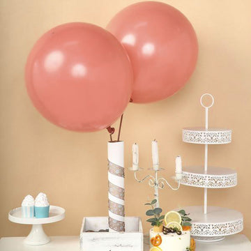 Matte Pastel Dusty Rose Helium/Air Latex Party Balloons 18''