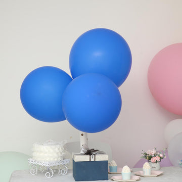 Matte Pastel Royal Blue Helium/Air Latex Party Balloons 18"