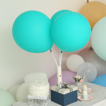 10 Pack Matte Pastel Turquoise Helium/Air Latex Party Balloons 18''