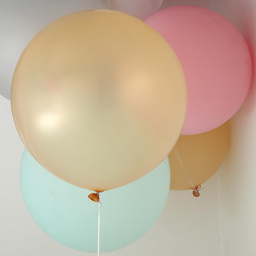 Add a Touch of Elegance with Large Matte Pastel Gold Balloons