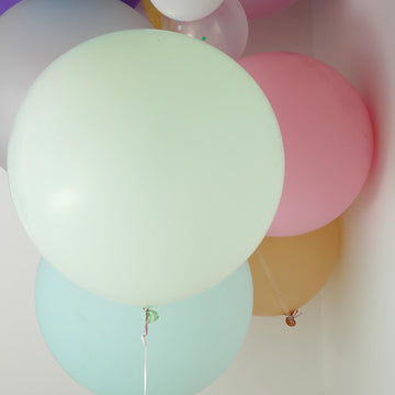 Add a Pop of Color to Your Celebration with Large Matte Pastel Mint Balloons