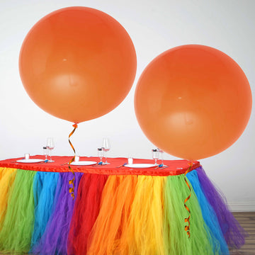 Add a Pop of Festive Orange with Large Matte Orange Balloons
