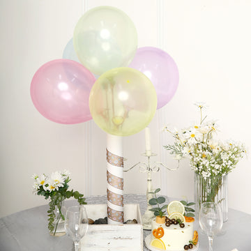 Vibrant and Charming Assorted Crystal Pastel Balloons