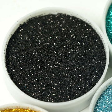 Nontoxic Black DIY Arts and Crafts Extra Fine Glitter 1 lb Bottle