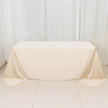 Beige Premium Scuba Rectangular Tablecloth, Wrinkle Free Polyester Seamless Tablecloth - 90x132inch