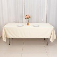 Beige Premium Scuba Rectangular Tablecloth, Wrinkle Free Polyester Seamless Tablecloth - 60x102inch