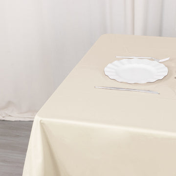 Beige Premium Scuba Square Tablecloth: Elevate Your Table Setting