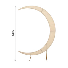 Beige Spandex Crescent Moon Chiara Backdrop Stand Cover, Custom Fitted Wedding Arch Cover