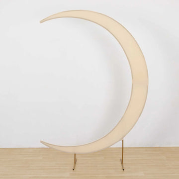 <strong>Celestial Elegance Unveiled With Beige Wedding Arch Cover</strong>