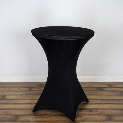 Black cocktail table cover for events and parties