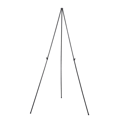 Adjustable black tripod stand for photography and art display