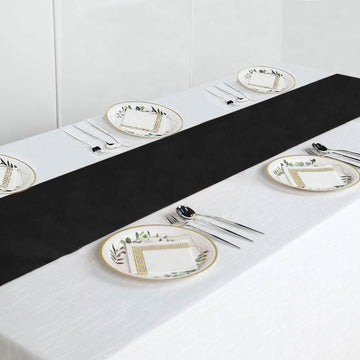 Black Polyester Table Runner for Every Occasion