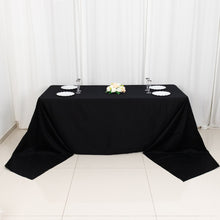 Black Seamless Tablecloth 90 Inch x 156 Inch Rectangle In 100% Cotton Linen