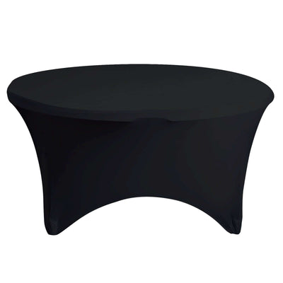 Black round table cover for events and gatherings