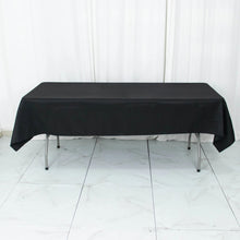 54x96inch Black 200 GSM Seamless Premium Polyester Rectangle Tablecloth