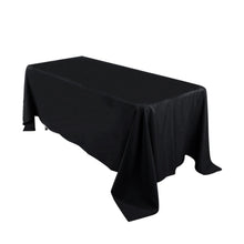 Black 190 GSM Premium Polyester Tablecloth 72 Inch x 120 Inch Rectangular Seamless 
