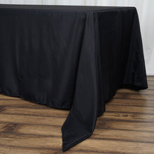72 Inch x 120 Inch Rectangular Tablecloth In Black 190 GSM Premium Polyester Seamless