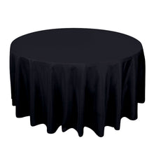 120inch Black 190 GSM Seamless Premium Polyester Round Tablecloth