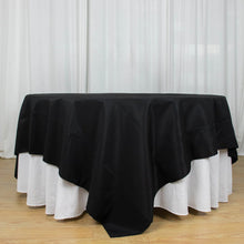 90inch Black 200 GSM Seamless Premium Polyester Square Table Overlay