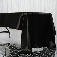 Rectangular Black Satin Tablecloth 60 Inch x 126 Inch  