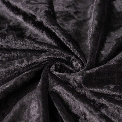 Black plush velvet fabric with a soft, luxurious texture.