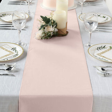 Elevate Your Event with a Blush Polyester Table Runner