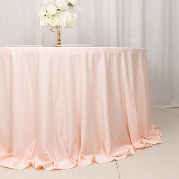 Create Unforgettable Table Settings with the Blush Premium Scuba Round Tablecloth