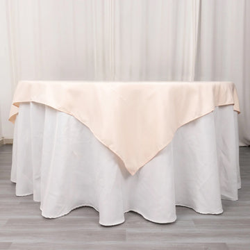 Blush Premium Seamless Polyester Square Table Overlay 220GSM 70"x70"