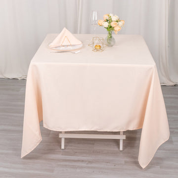 Elevate Your Event with the Blush Premium Seamless Polyester Square Tablecloth