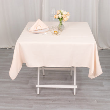 Elevate Your Event with the Blush Seamless Premium Polyester Square Tablecloth