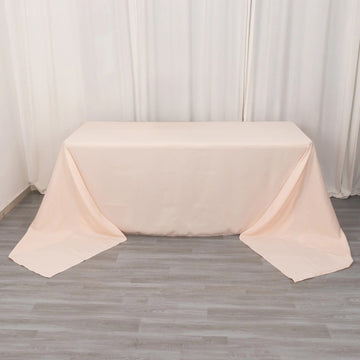 Blush Seamless Premium Polyester Rectangular Tablecloth 220GSM 90"x156"