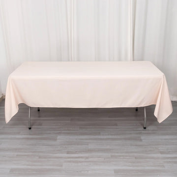 Elevate Your Event with the Blush Seamless Premium Polyester Rectangular Tablecloth